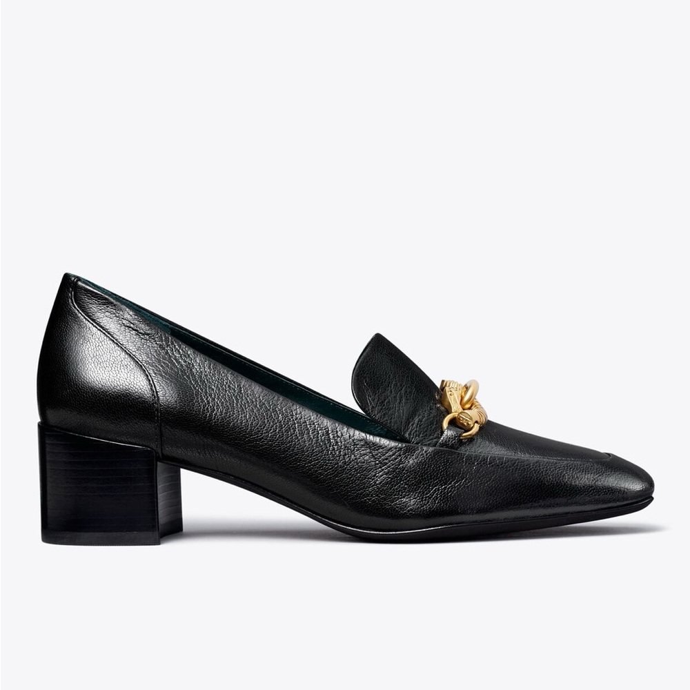 Tory Burch black leather Jessa loafers women’s size 6.5